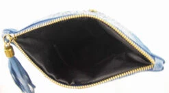 Pochette Cuir Vachette Femme Jeans " TECLA " -Maroquinerie 82tecla5 061545500 1742 26042017