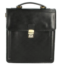 Petit Cartable Cuir Vachette Noir " LEO " -Maroquinerie 84leoc305nenero1 086036100 1729 22022021