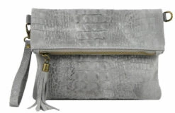 Pochette Cuir Vachette Femme Grey " TECLA " 9 Pochette Cuir Vachette Femme Grey " TECLA " -Maroquinerie 84tecla5grigio 080328400 1727 01032021