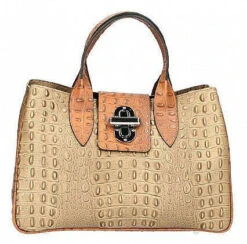 Sac à Main Cuir Taupe Cognac " LAURA " -Maroquinerie 85laurabm11205tactaupecognac1 017976700 1556 09072021