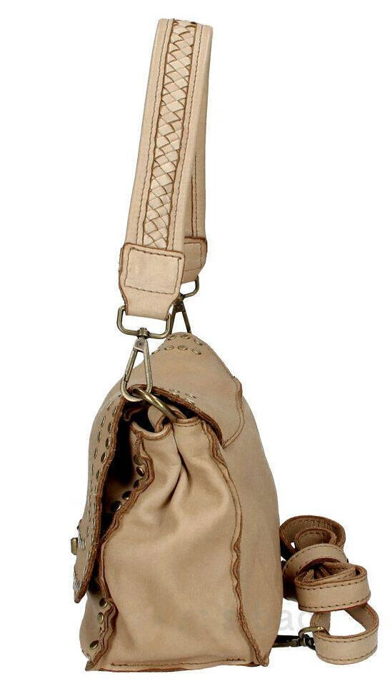 Sac En Cuir Vintage Taupe " TORY " 2 Sac En Cuir Vintage Taupe " TORY " – Image 2