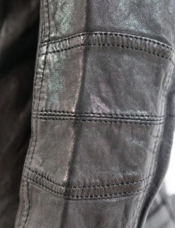 Blouson Cuir Femme Noir " SILENE " -Maroquinerie 9639silenemotifblousonmotardcuirnoir 076369900 1414 11092020