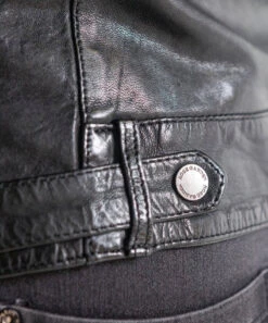 Blouson Cuir Femme Noir " SILENE " -Maroquinerie 9640silenemotifblousonmotardcuirnoir 012159800 1414 11092020