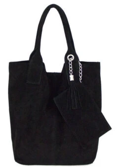 Sac Cuir Femme Peau Noir "ARIANNA"