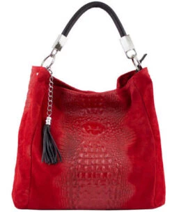 Sac Cuir Femme Vachette Rouge "MILA"
