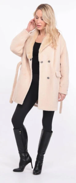 Veste Alcantara Ecru Col Vison " ANTONE " -Maroquinerie antonella ecru vison 15 048487200 1422 01072023 scaled