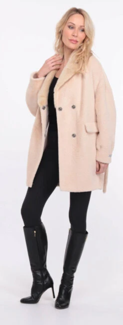 Veste Alcantara Ecru Col Vison " ANTONE " -Maroquinerie antonella ecru vison 16 067420300 1422 01072023 scaled