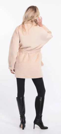 Veste Alcantara Ecru Col Vison " ANTONE " -Maroquinerie antonella ecru vison 19 007335100 1422 01072023 scaled