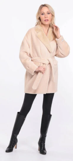 Veste Alcantara Ecru Col Vison " ANTONE " -Maroquinerie antonella ecru vison 2 090943600 1422 01072023 scaled