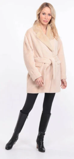 Veste Alcantara Ecru Col Vison " ANTONE " -Maroquinerie antonella ecru vison 6 068126500 1422 01072023 scaled