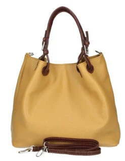 Sac à Main Cuir Senape " AURELIA "