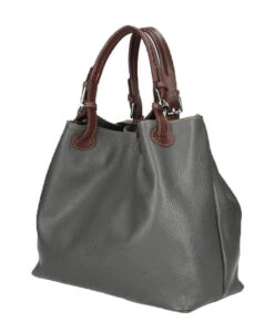 Sac à Main Cuir Fumo "AURELIA" 7 Sac à Main Cuir Fumo "AURELIA" -Maroquinerie aureliafumoface 034548400 1443 13122022