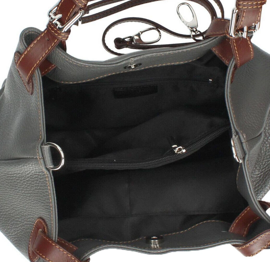 Sac à Main Cuir Fumo "AURELIA" 3 Sac à Main Cuir Fumo "AURELIA" – Image 3