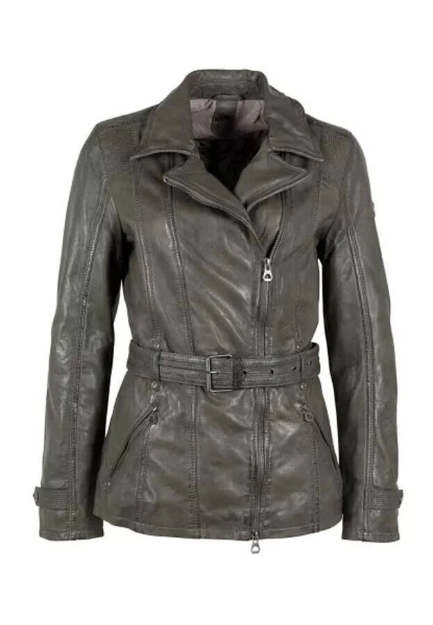 GIPSY Veste Demi Longueur Cuir Femme Jade " AVEN " 2 GIPSY Veste Demi Longueur Cuir Femme Jade " AVEN " – Image 2