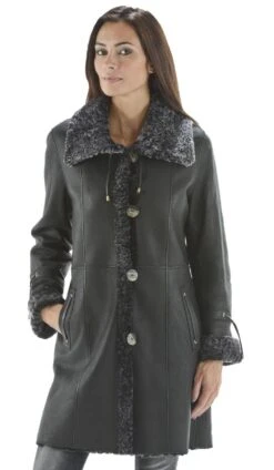 3/4 Mouton Femme Noir "BLANCA" -Maroquinerie blanca lc1417993 052642300 1557 29092014