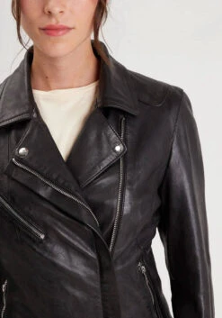 Blouson Cuir Femme Noir " 102359 " -Maroquinerie bloiusoncuir102359 017837100 1750 14102022