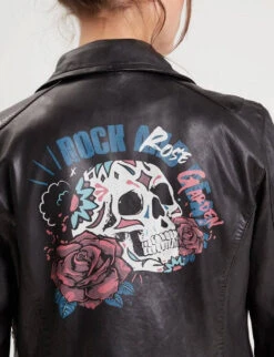 Blouson Cuir Femme Noir " 102359 " -Maroquinerie bloiusoncuir102359 034078700 1749 14102022