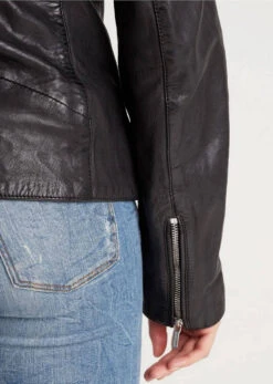 Blouson Cuir Femme Noir " 102359 " -Maroquinerie bloiusoncuir102359no 072148300 1750 14102022