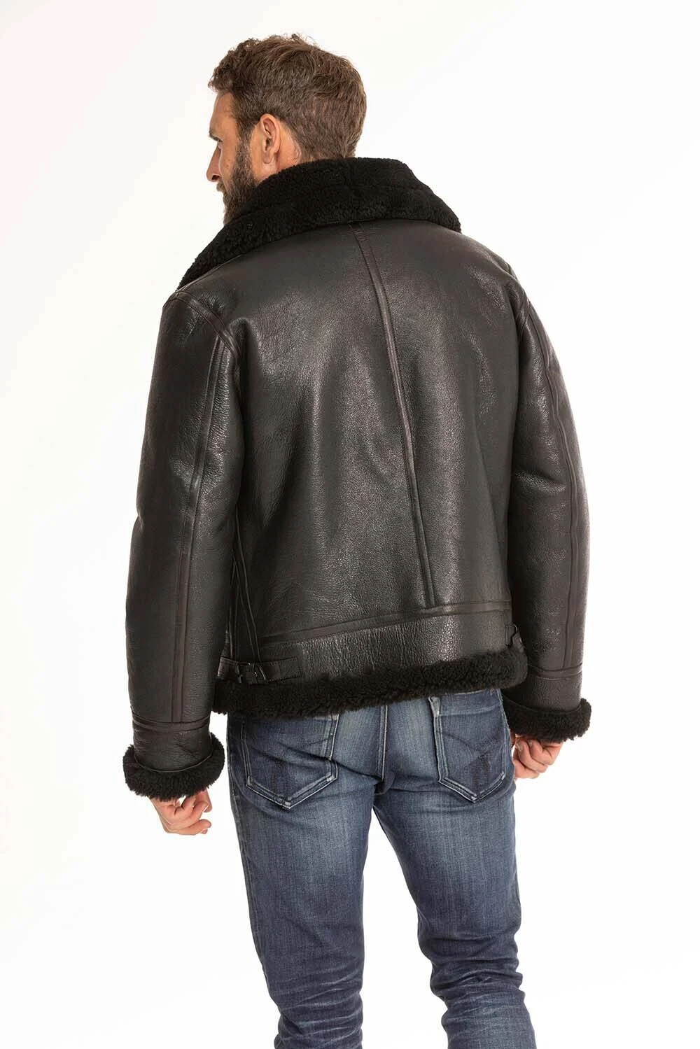 Bombardier Mouton Redskins Homme Noir " REAGAN " 1 Bombardier Mouton Redskins Homme Noir " REAGAN "