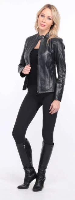 Blouson Cuir Femme " AGATHE "