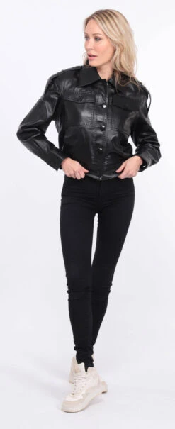 Blouson Cuir Femme Agneau Noir " EDEE " 33 Blouson Cuir Femme Agneau Noir " EDEE " -Maroquinerie blouson cuir eden noir 18 079723000 1149 01072023 scaled