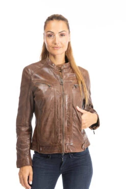 Blouson Cuir Femme Bison " SILENE " -Maroquinerie blouson cuir femme 100104 1 045171600 1657 26092023