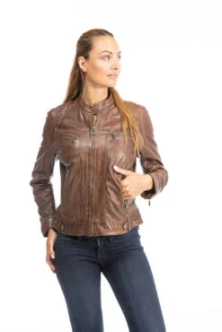 Blouson Cuir Femme Bison " SILENE " -Maroquinerie blouson cuir femme 100104 2 061503600 1657 26092023