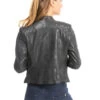 Blouson Cuir Femme Noir " 102081 "