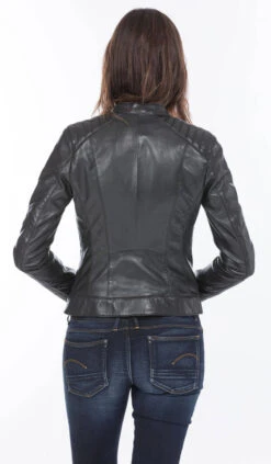 Blouson Cuir Femme Noir "JODY" -Maroquinerie blouson cuir femme agneau noir 101125 4 089981400 1543 24092020