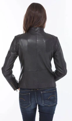 Blouson Cuir Femme Noir "TRACY" 11 Blouson Cuir Femme Noir "TRACY" -Maroquinerie blouson cuir femme agneau noir tracy 4 074137800 1000 25092020