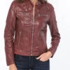 Blouson Cuir Femme New Rouge "JODY"