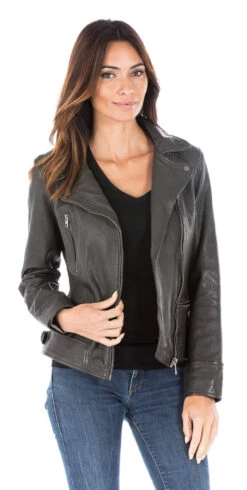 Blouson Cuir Femme Kaki Oakwood Style Biker "62065" 10 Blouson Cuir Femme Kaki Oakwood Style Biker "62065" -Maroquinerie blouson cuir femme perfecto oakwood video 620650001361 043387800 1701 29092017
