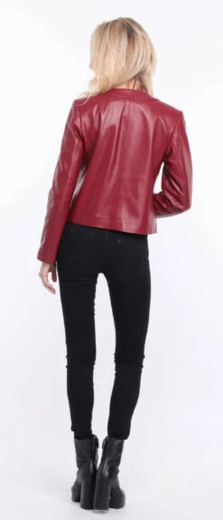 Spencer Cuir Femme Agneau Grenade " BRENDE " -Maroquinerie blouson cuir grenade brenda 5 023333400 1156 01072023 scaled