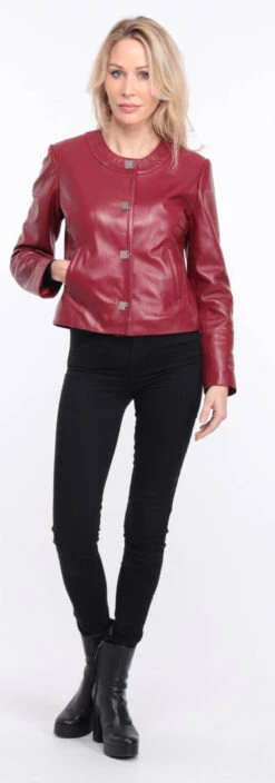 Spencer Cuir Femme Agneau Grenade " BRENDE " -Maroquinerie blouson cuir grenade brenda 8 007924600 1156 01072023 scaled