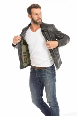 Blouson Cuir Homme Noir " 102496 " 26 Blouson Cuir Homme Noir " 102496 " -Maroquinerie blouson cuir homme 102496 noir 12 021449600 1010 29092023