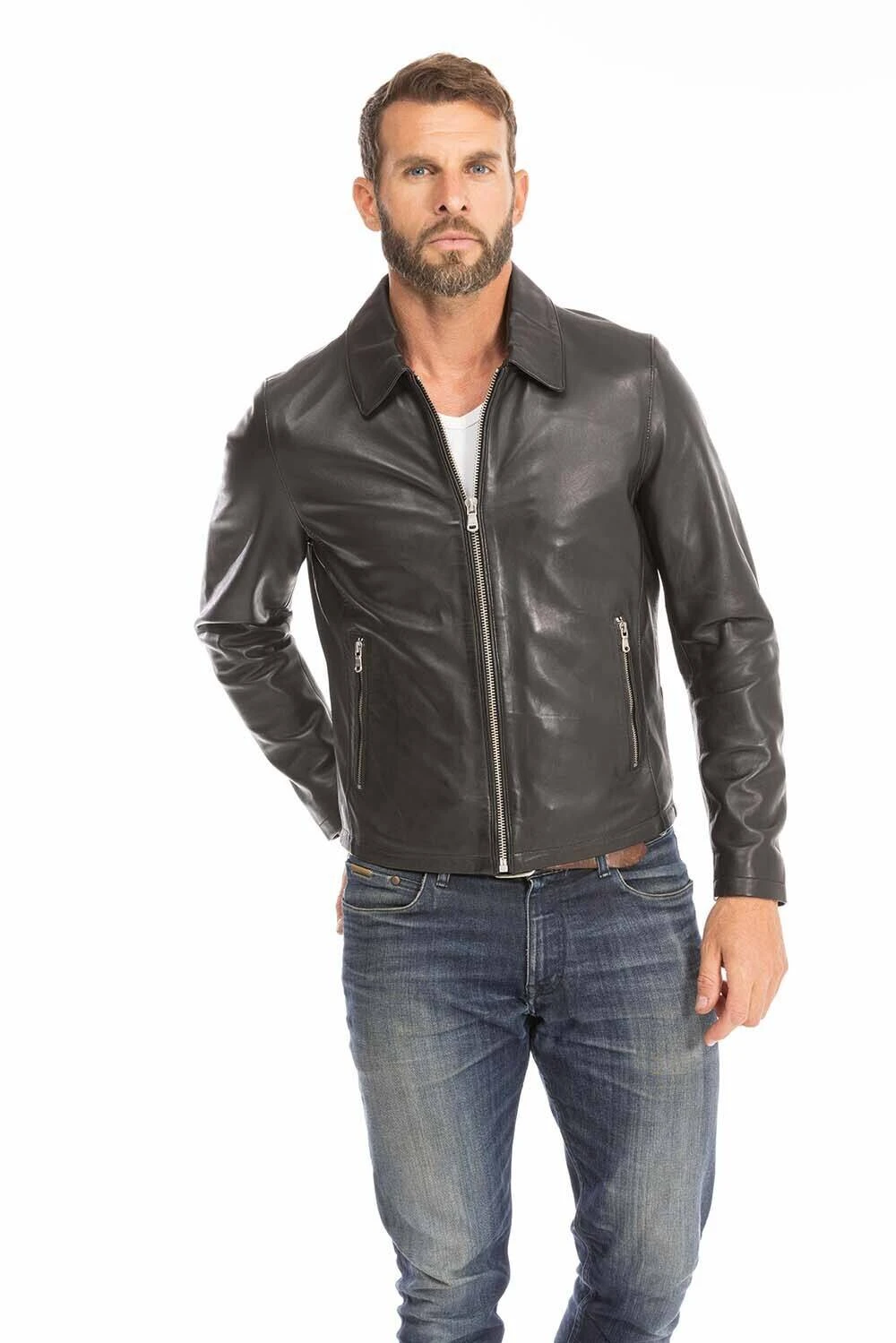 Blouson Cuir Homme Noir " 102496 " 18 Blouson Cuir Homme Noir " 102496 " – Image 18