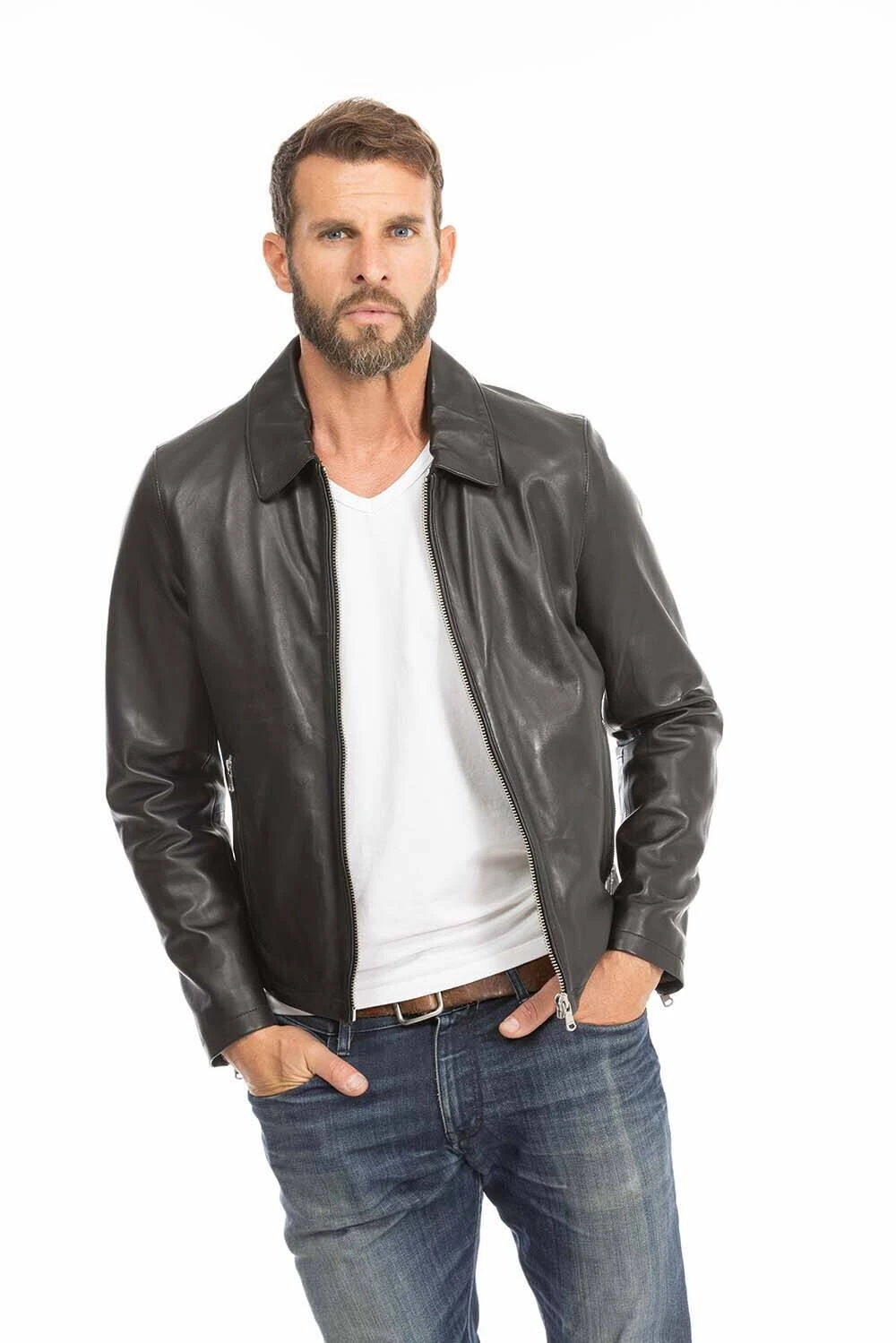 Blouson Cuir Homme Noir " 102496 " 14 Blouson Cuir Homme Noir " 102496 " – Image 14