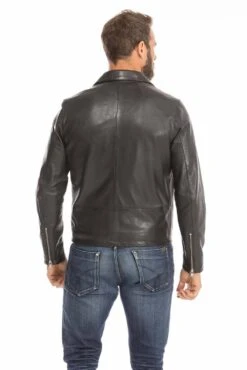 Blouson Cuir Homme Noir " 102496 "