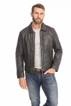 Blouson Cuir Homme Agneau Noir Vieilli " 102564 " 18 Blouson Cuir Homme Agneau Noir Vieilli " 102564 " -Maroquinerie blouson cuir homme 102564 noir 3 056987000 1012 29092023