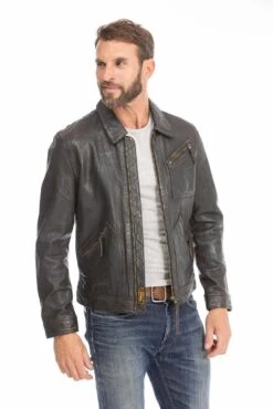 Blouson Cuir Homme Agneau Noir Vieilli " 102564 " 16 Blouson Cuir Homme Agneau Noir Vieilli " 102564 " -Maroquinerie blouson cuir homme 102564 noir 5 070610600 1012 29092023