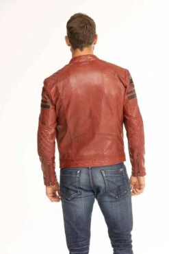 Blouson Cuir Homme Agneau Syrah " 102831 " -Maroquinerie blouson cuir homme 102831 syrah 7 062266600 1013 29092023