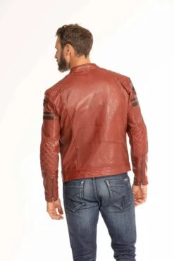 Blouson Cuir Homme Agneau Syrah " 102831 "