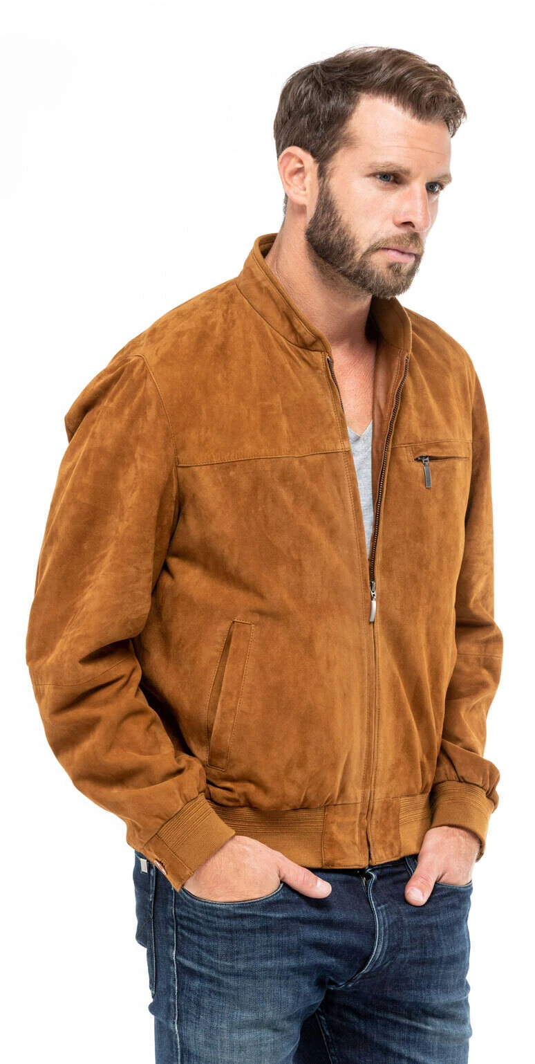 Blouson Cuir De Chêvre Cognac " JUPP " – Image 5