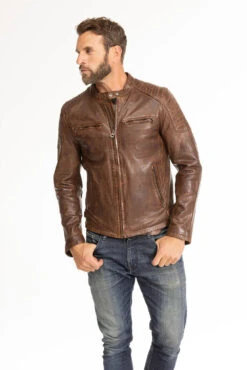 Blouson Cuir Homme Dark Cognac " 101700 " 14 Blouson Cuir Homme Dark Cognac " 101700 " -Maroquinerie blouson cuir homme cognac 101700 11 005295100 1750 28092023