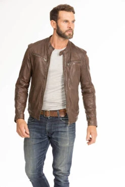 Blouson Cuir Homme Agneau Bison " GAFI " -Maroquinerie blouson cuir homme gafi bison 2 082935800 1104 29092023