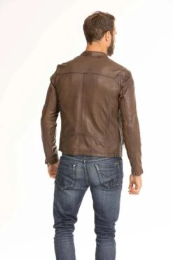 Blouson Cuir Homme Agneau Bison " GAFI " -Maroquinerie blouson cuir homme gafi bison 4 078511100 1104 29092023