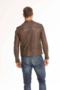 Blouson Cuir Homme Agneau Bison " GAFI "