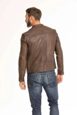 Blouson Cuir Homme Agneau Bison " GAFI " -Maroquinerie blouson cuir homme gafi bison 6 063953300 1104 29092023