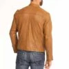 Blouson Cuir Homme Agneau Cognac " GAFI "