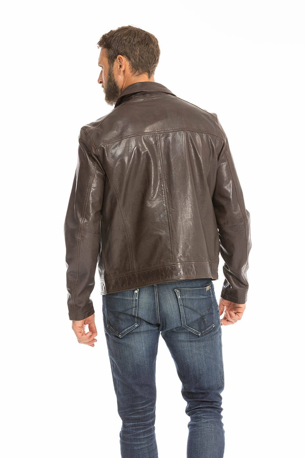 Blouson Cuir Homme Marron " MAJOR " – Image 11